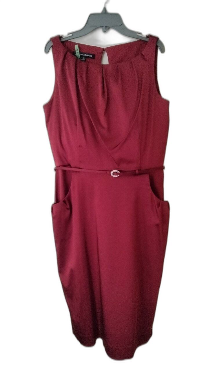 Red Dress Women's size 10 sleeveless pockets